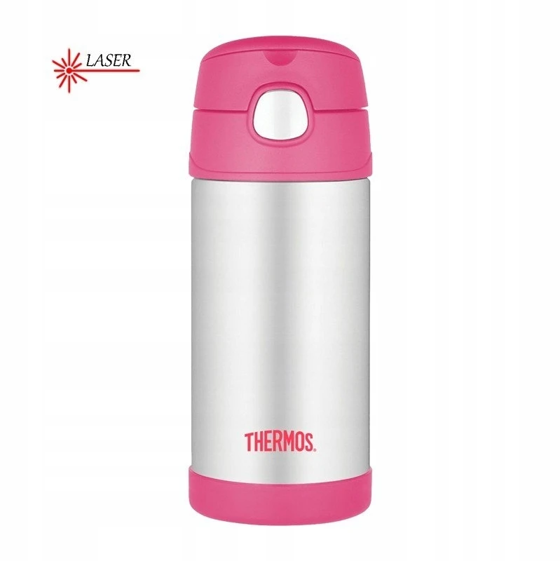 Thermos Vaikiškas termosas su šiaudeliais – rožinis