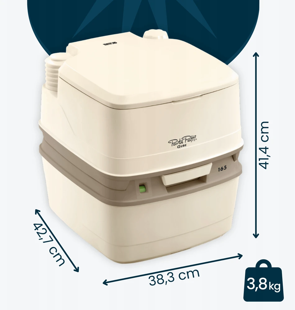 Thetford MOBILUS WC kempinge palapinei ATOSTOGŲ KELIONĖS TUALETAS 21L smėlio spalvos