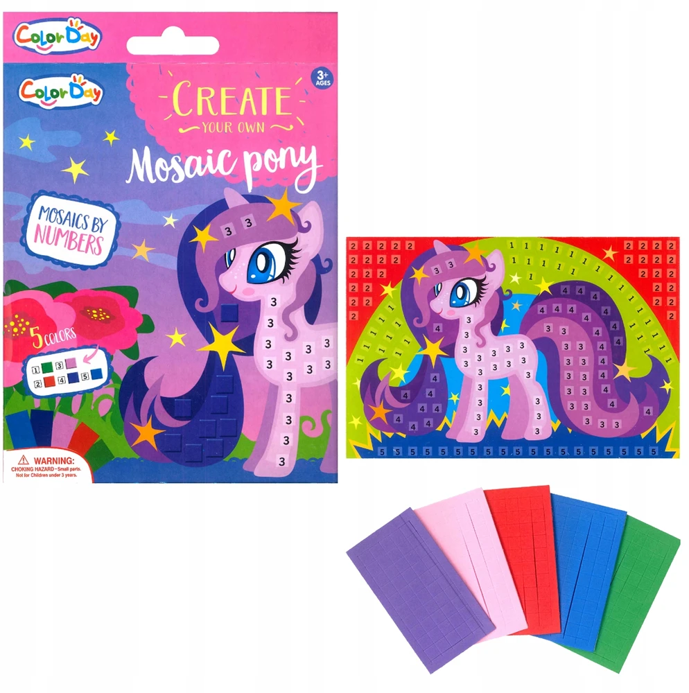 Tik skaičių pony mozaika Askato