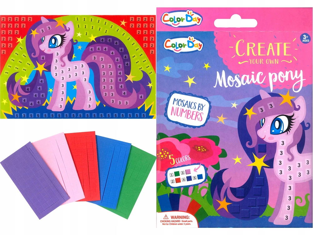 Tik skaičių pony mozaika Askato
