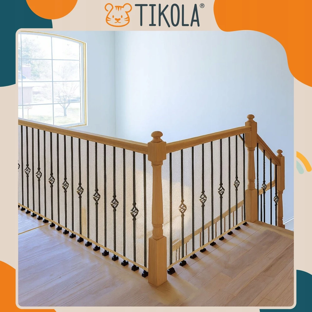 Tikola APSAUGINIS TINKLAS VAIKAMS 300cm SAUGA BALUSTRADŲ LAIPTŲ BALKONUI