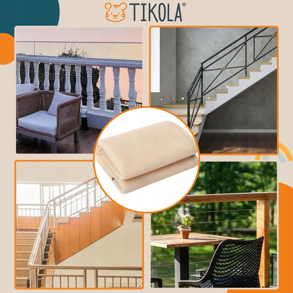 Tikola APSAUGINIS TINKLAS VAIKAMS 300cm SAUGA BALUSTRADŲ LAIPTŲ BALKONUI