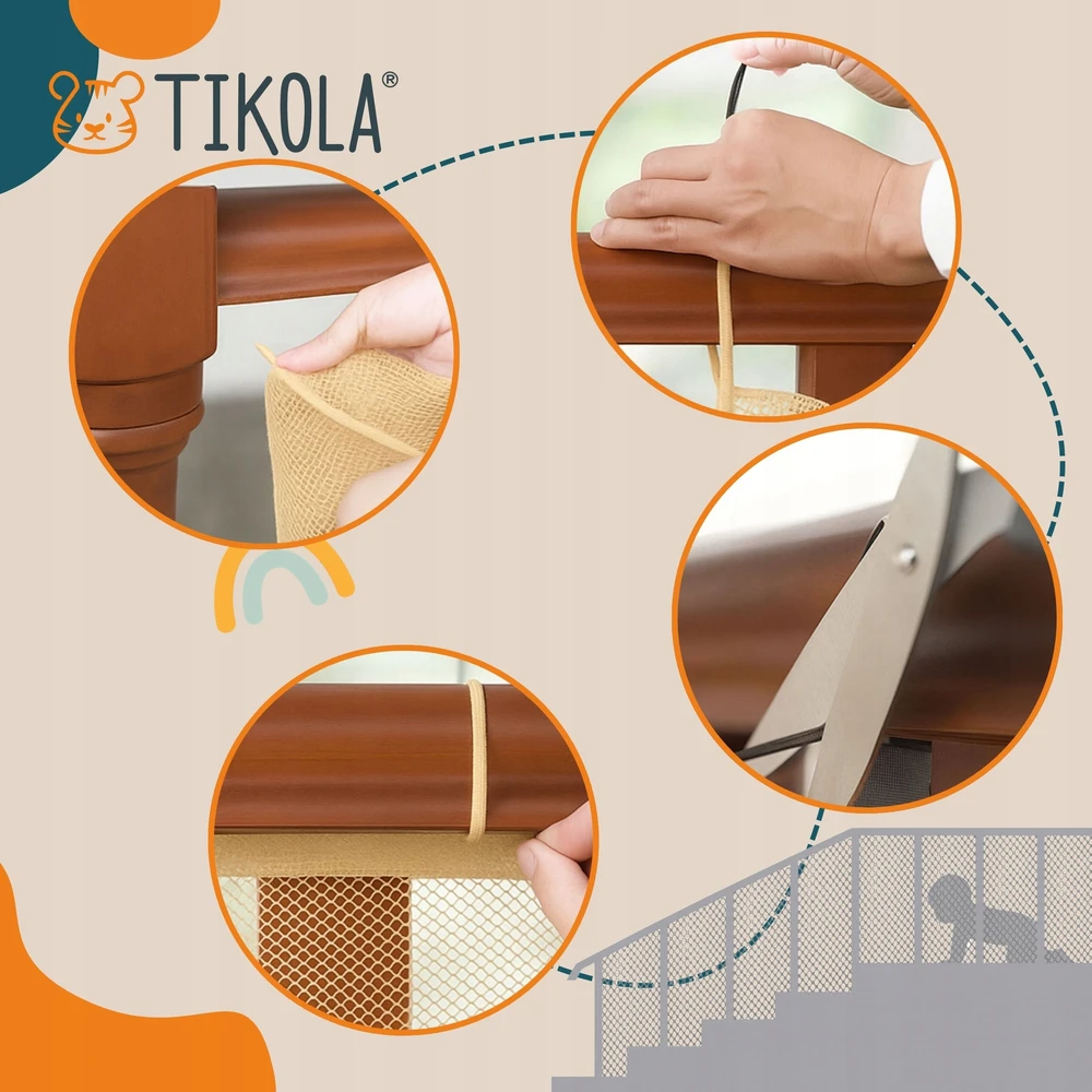 Tikola APSAUGINIS TINKLAS VAIKAMS 300cm SAUGA BALUSTRADŲ LAIPTŲ BALKONUI