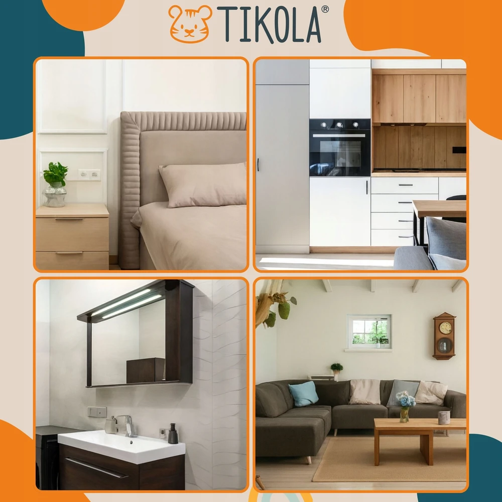 Tikola Apsaugų komplektas spintelėms, stalčiams, KAMPINIAI KRAŠTAI, LIZDO UŽRAKTA, 24 ELEMENTAI