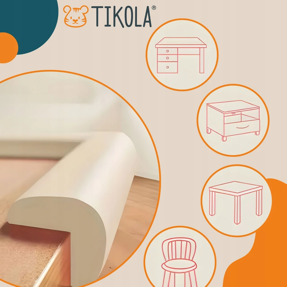 Tikola BALDŲ KRAŠUS APSAUGANČI PUOLŲ JUOSTOS KAMPŲ KRAŠŲ APSAUGA 200cm