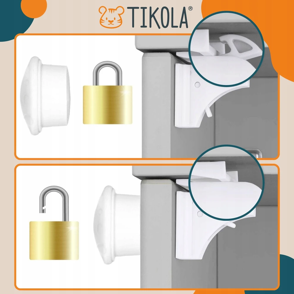 Magnetinis spintelės užraktas Tikola, 8vnt.