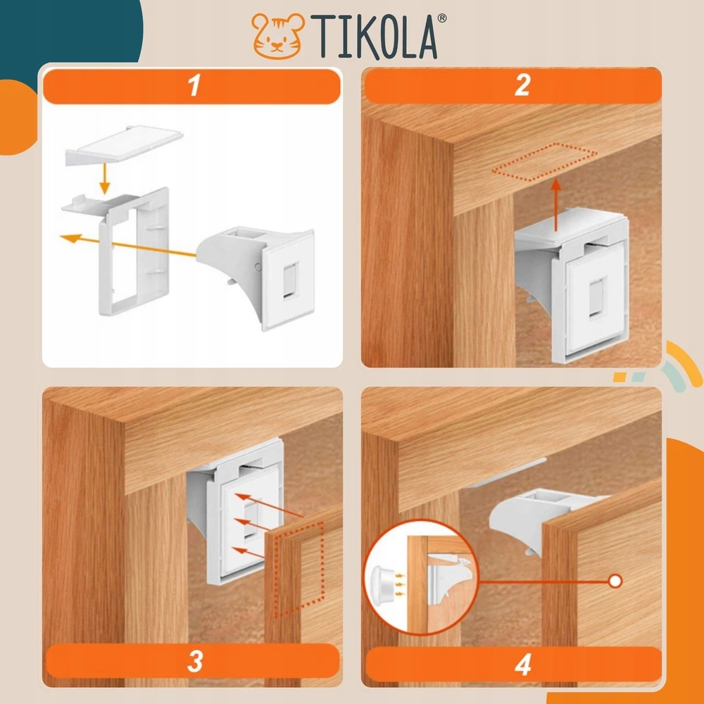 Magnetinis spintelės užraktas Tikola, 8vnt.