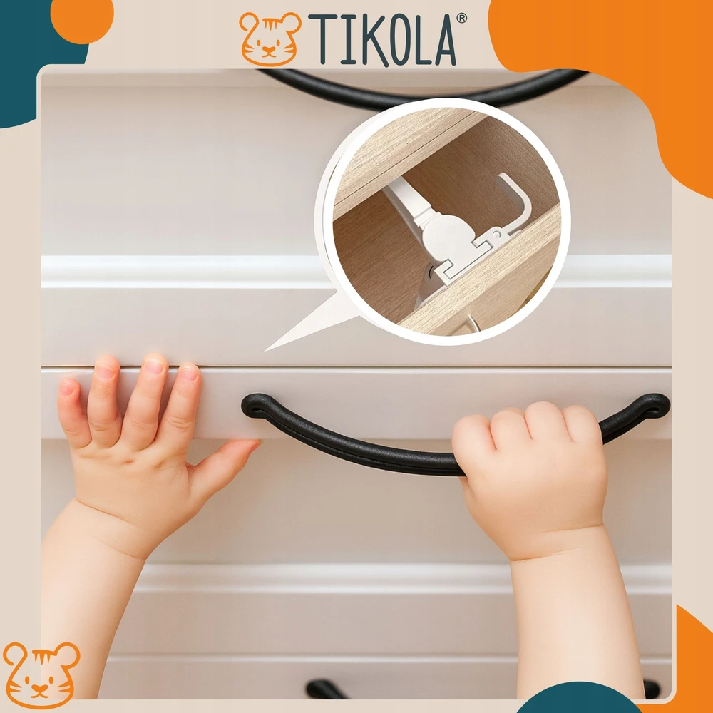 Tikola SPINTŲ, STALČIŲ, SPINTŲ, DURŲ SPYNŲ, VAIKŲ APSAUGOS SPYNŲ SAUGOS APSAUGA X6