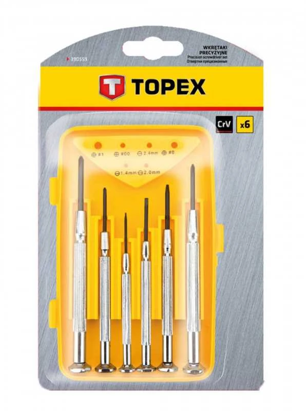 Topex Precision atsuktuvai, rinkinyje 6 vnt. - 39D559