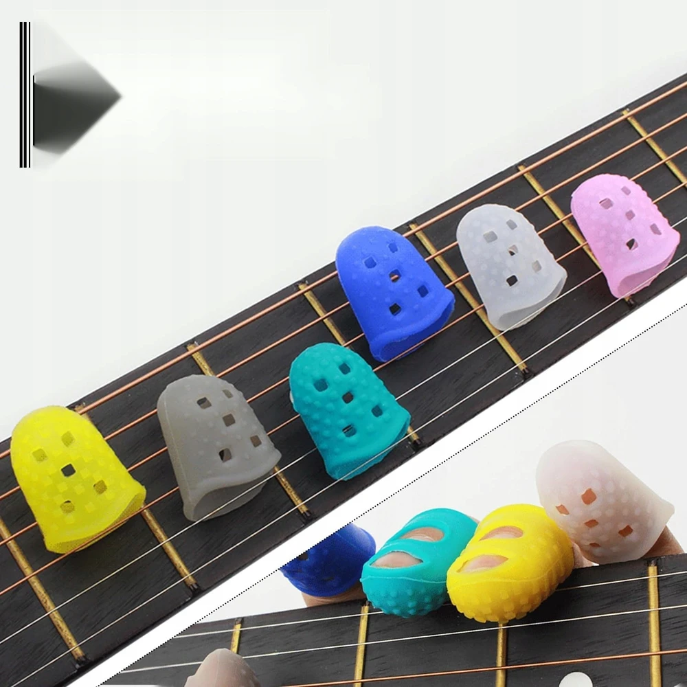 TIMBLES 30 VNT SILIKONINIAI GUMINIAI PIRŠTŲ DANGIAI GITARA