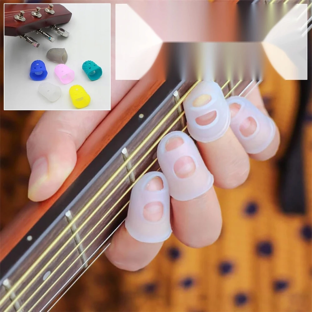 TIMBLES 30 VNT SILIKONINIAI GUMINIAI PIRŠTŲ DANGIAI GITARA
