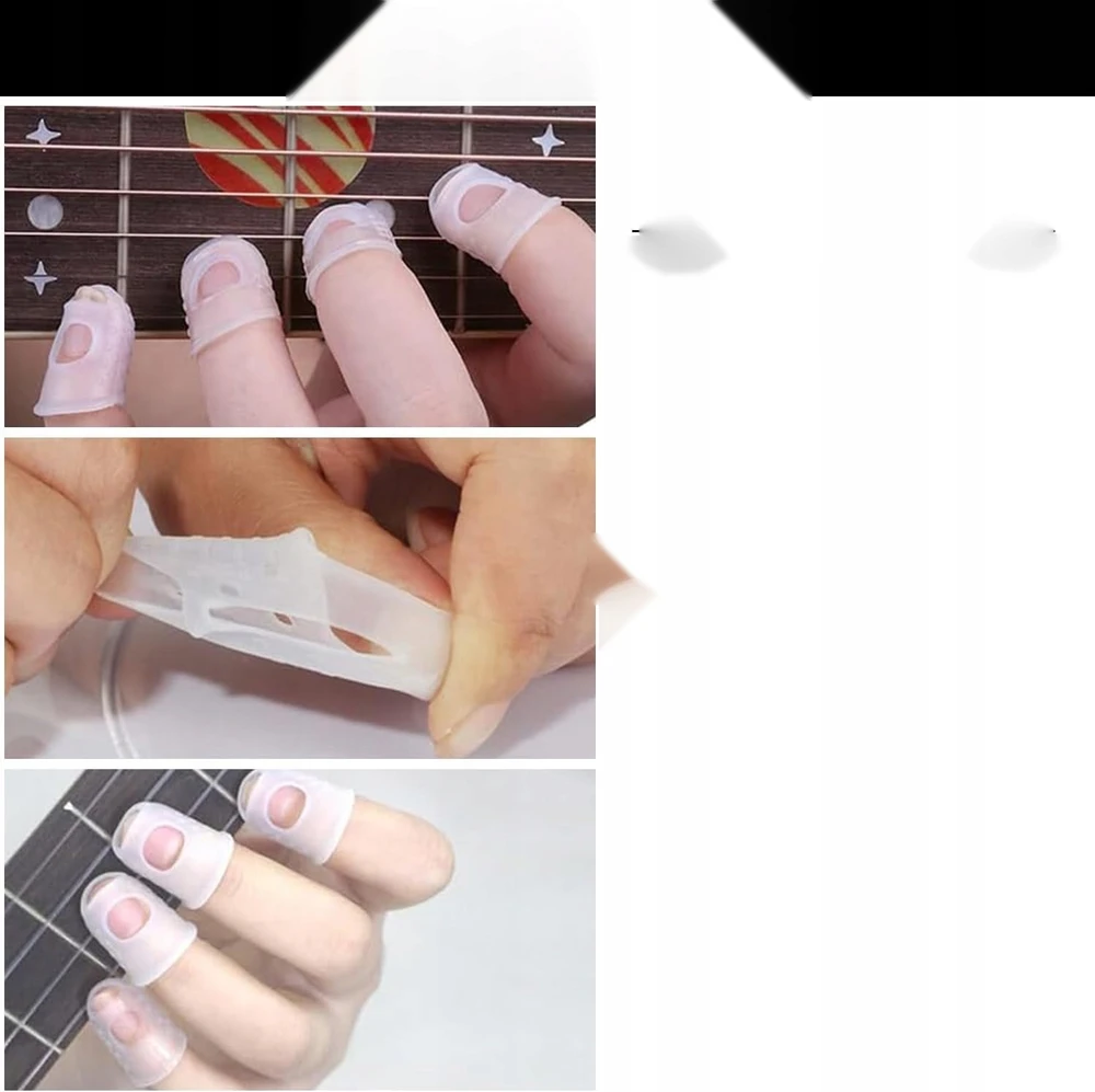 TIMBLES 30 VNT SILIKONINIAI GUMINIAI PIRŠTŲ DANGIAI GITARA