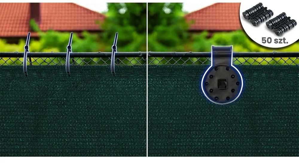 Plonos Tinklelis nuo šešėlių 1,2 x 25 m, 140 g/m² + 50 spaustukų, žalias
