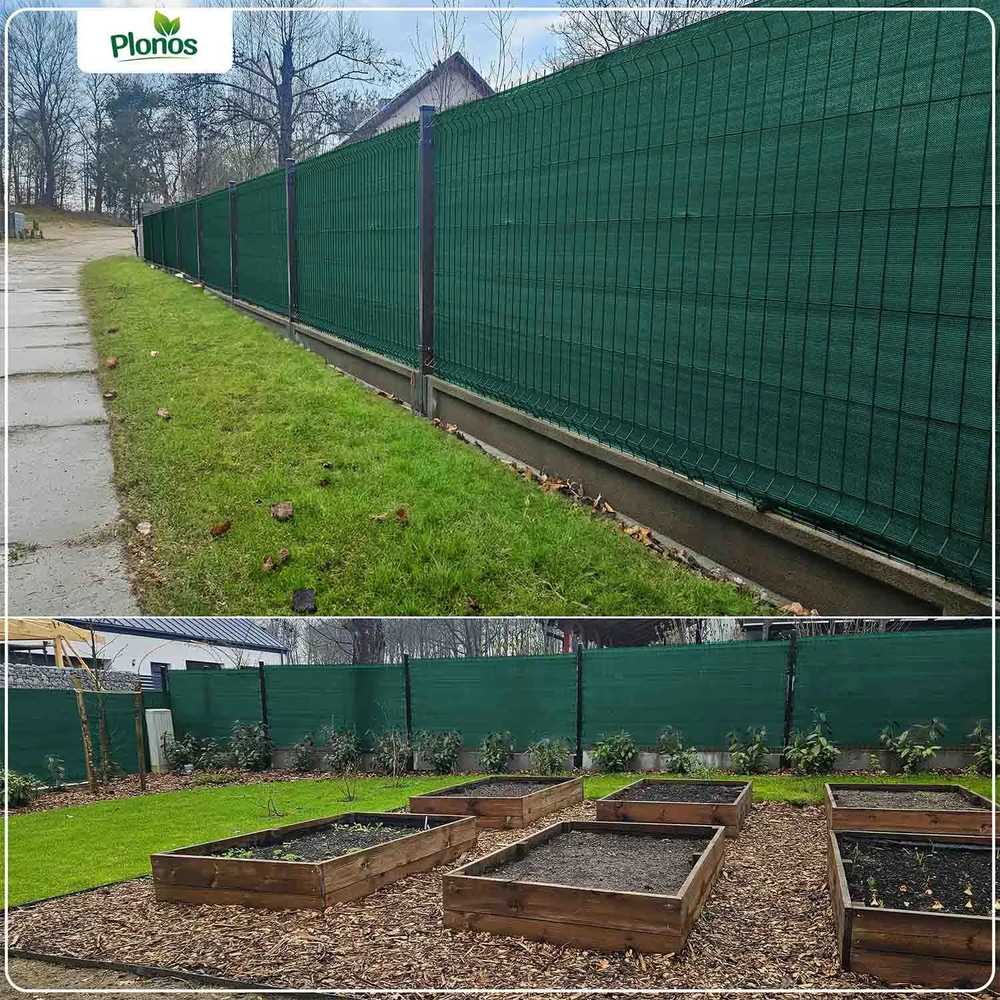 Plonos Tinklelis nuo šešėlių 1,5 x 25 m, 110 g/m2 + 50 spaustukų, žalias