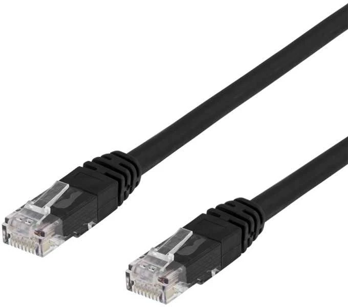 Tinklo kabelis DELTACO U/UTP Cat6, 3m, juodas / TP-63S-K / 00210010