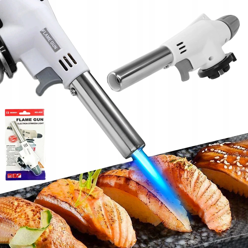 Tiross FLAME GUN KERAMINIS DUJŲ DEGIKLIO RINKINYS + 6X KASETĖS CILINDRAS