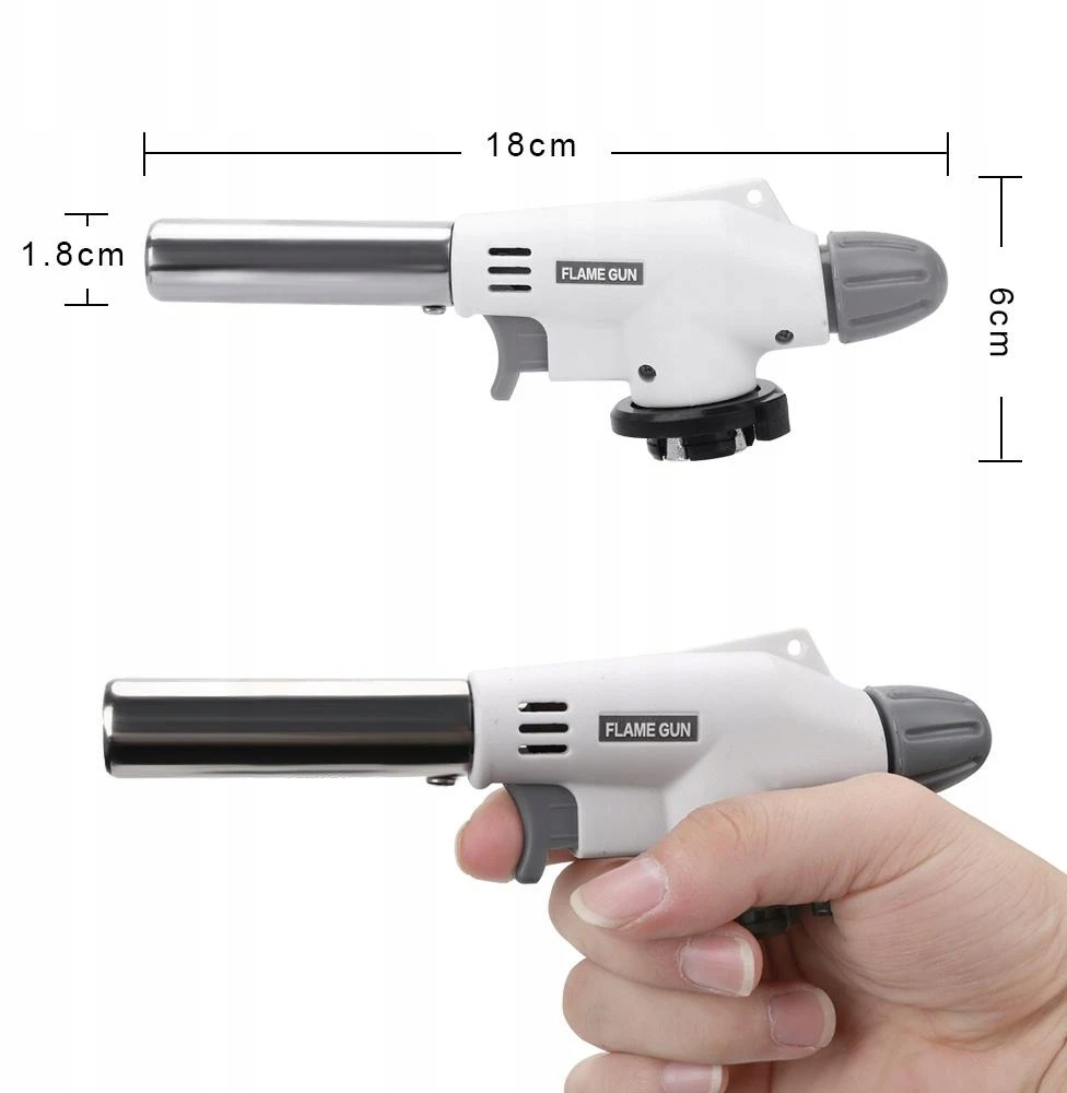Tiross FLAME GUN KERAMINIS DUJŲ DEGIKLIO RINKINYS + 6X KASETĖS CILINDRAS