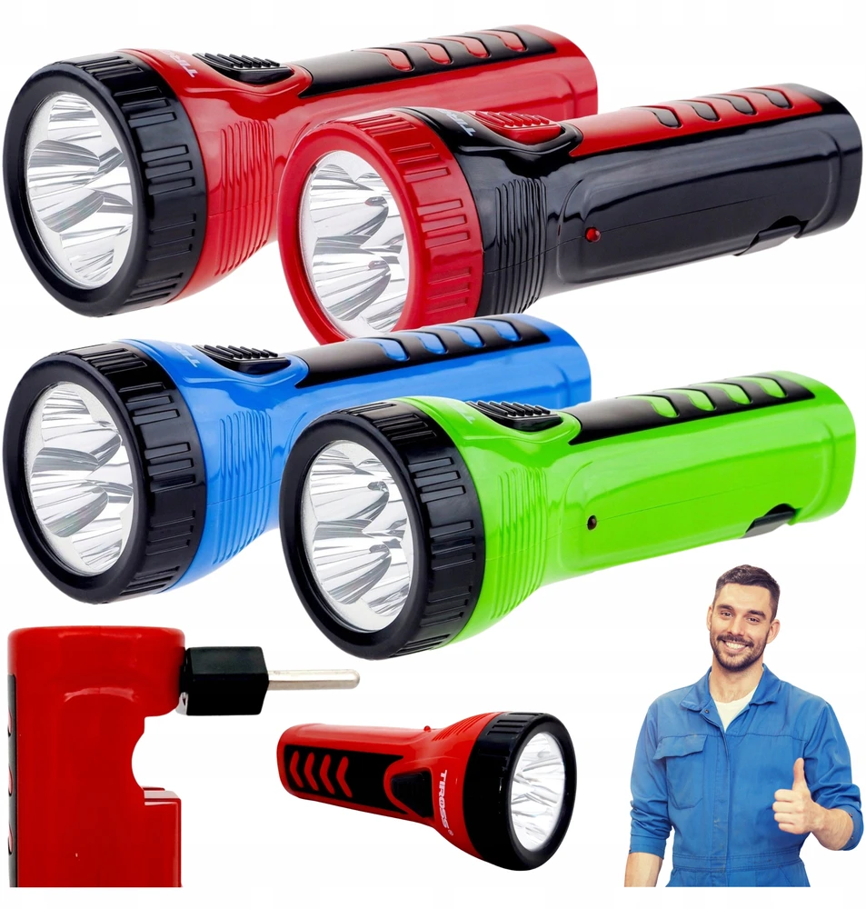 Tiross Įkraunamas žibintas 4LED LED