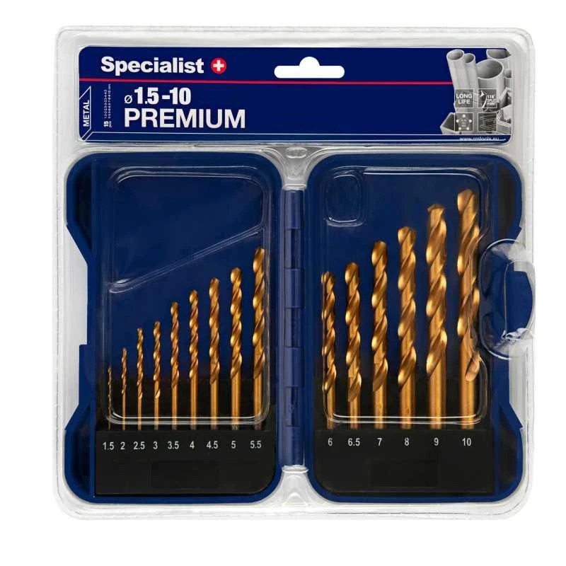 Grąžtas SPECIALIST+ grąžtų rinkinys TITANIUM, 1.5-10 mm, 15 vnt.