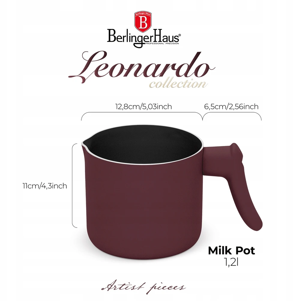 Titano puodas pienui Berlinger Haus Leonardo 1,2l