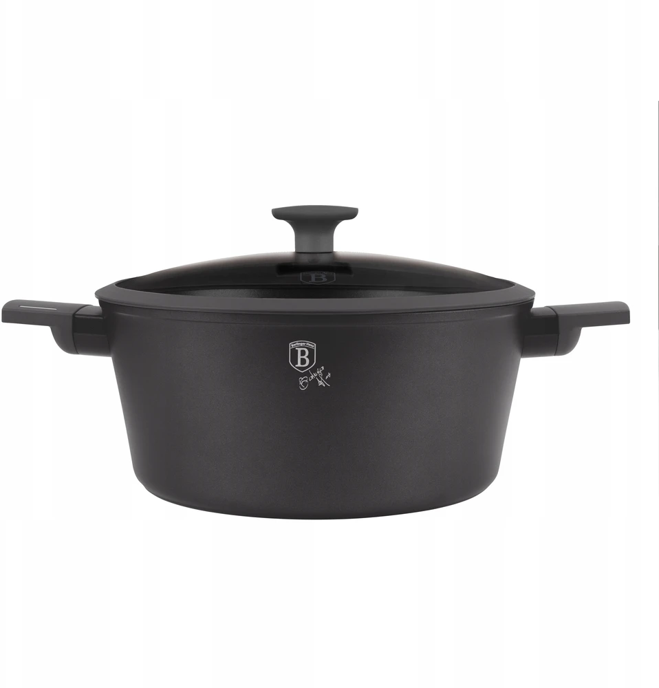 Titano puodas su dangčiu 28 cm, Berlinger Haus, antracitas