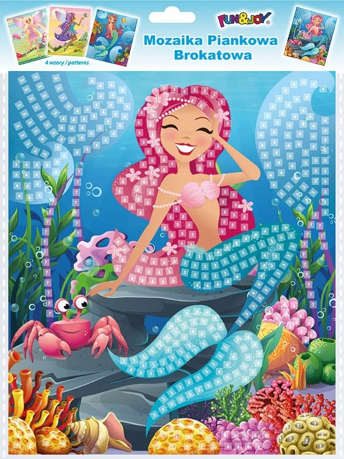 Titanum Blizganti MERMAID mozaika 4 raštai: fėjos, undinės Fun&Joy (FJSR2201)