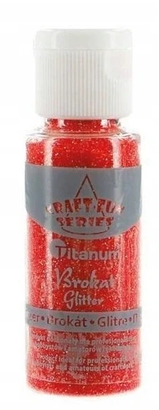 Titanum Dekoratyvinis blizgučiai 20ml, raudoni, 1 vnt.