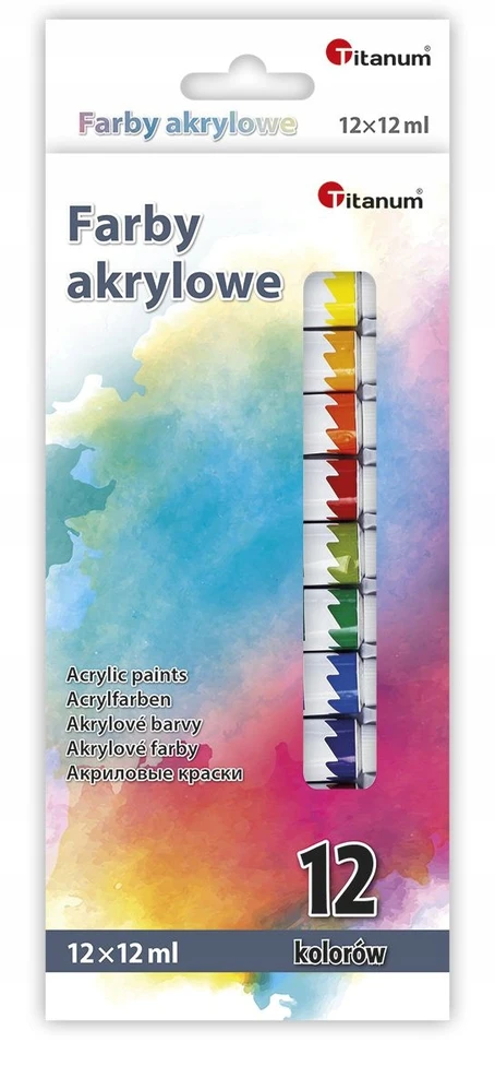 Titanum Farby akrylowe 12 kolorów