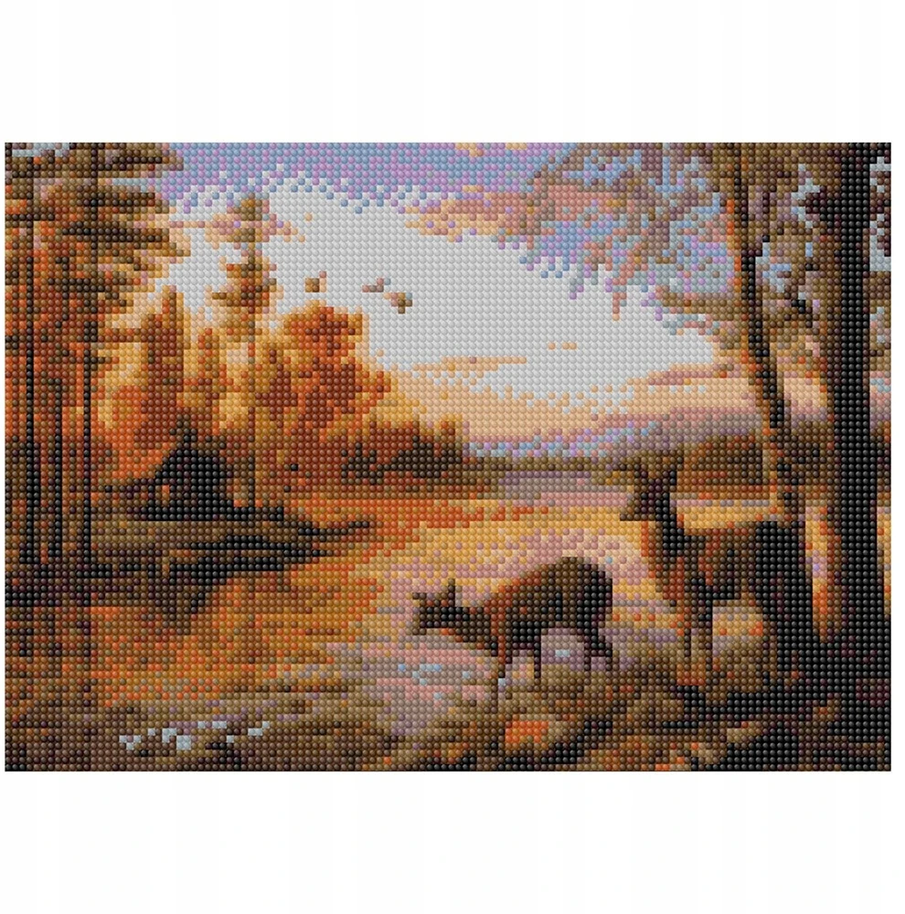Norimpex Titanum Kūrybinis rinkinys Deimantinė mozaika 30x40cm Deer Flamingo Line (TMR12040)