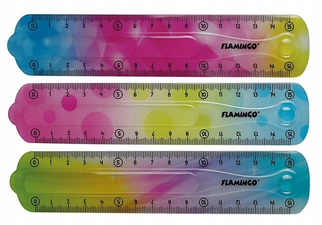 Titanum Linijka flexi elastyczna tęczowa 15 cm Flamingo