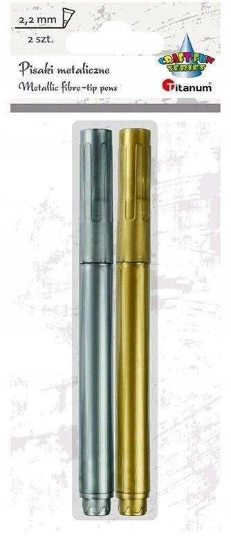 Titanum Metaliniai flomasteriai aukso ir sidabro spalvos, 2 vnt.