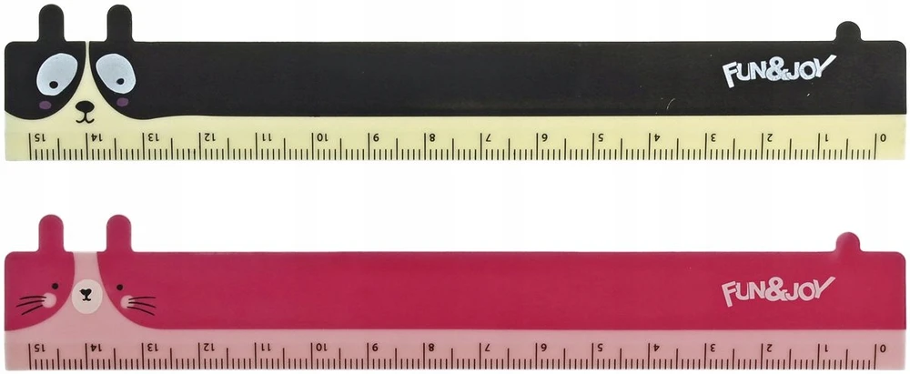 Titanum Plastikinė liniuotė 15 cm su gyvūnėliais vaikams