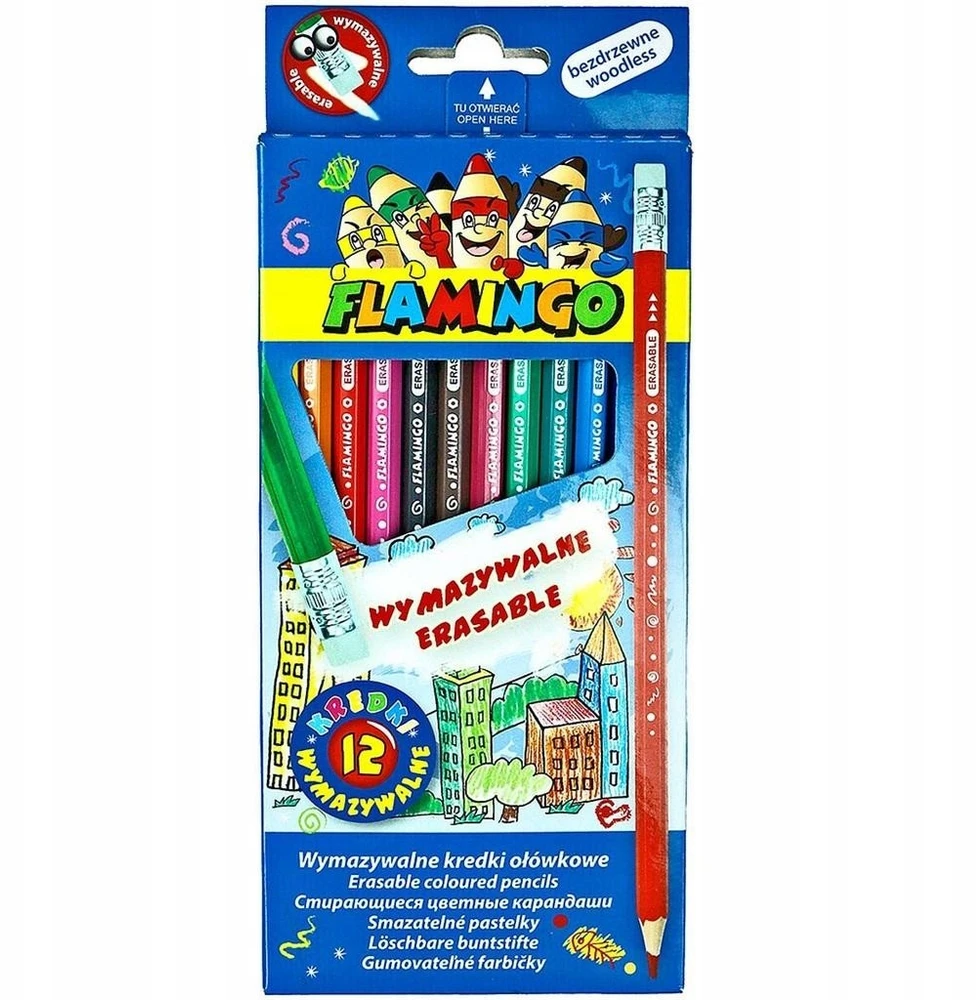 Titanum Trinamos bemedinės spalvotos kreidelės vaikams, 12 vnt.