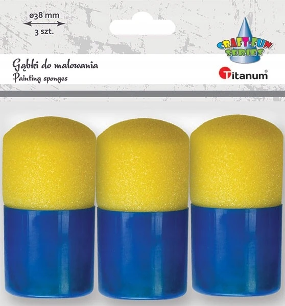 Titanum Universalūs Kempinėlės Teptukai Dažams ir Rašalui Maišyti - 38mm, 3 vnt.