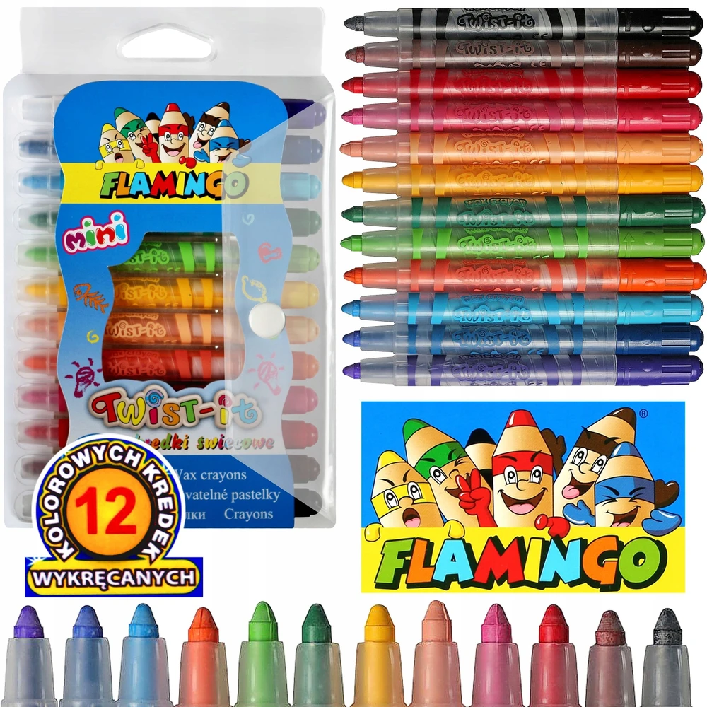 Titanum Vaikiškos "twist-it Mini" kreidelės, 12 spalvų