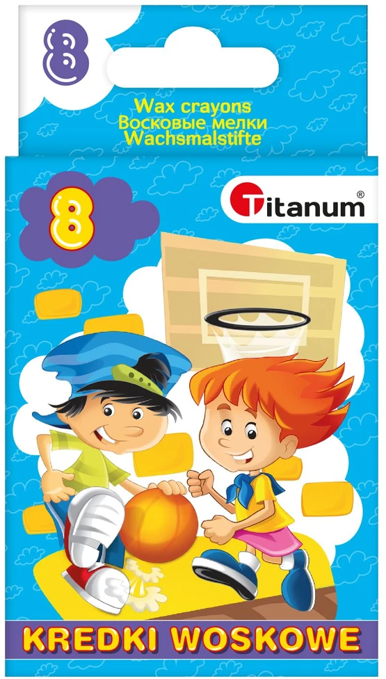 Titanum Žvakių vaškinės kreidelės 8 spalvų