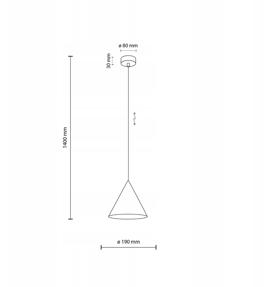 Tk Lighting Klasikinė rudos spalvos pakabinama lempa Cono Brown E27
