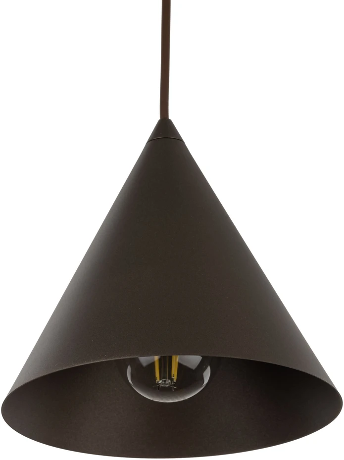 Tk Lighting Klasikinė rudos spalvos pakabinama lempa Cono Brown E27