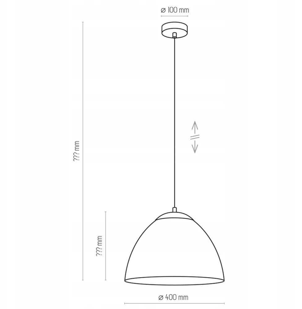 TK Lighting Lampa wisząca na E27 do salonu metalowy klosz FARO 3194