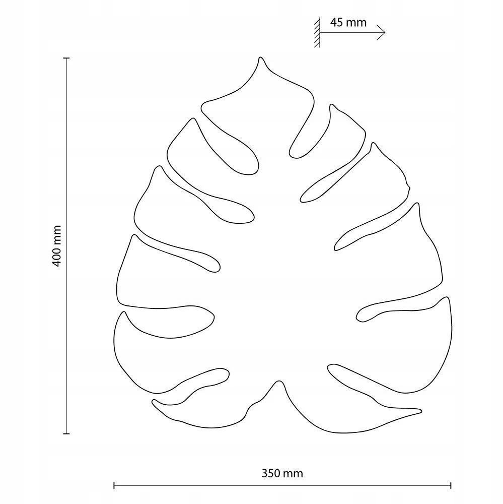 Tk Lighting Monstera 5719 rudas sieninis šviestuvas