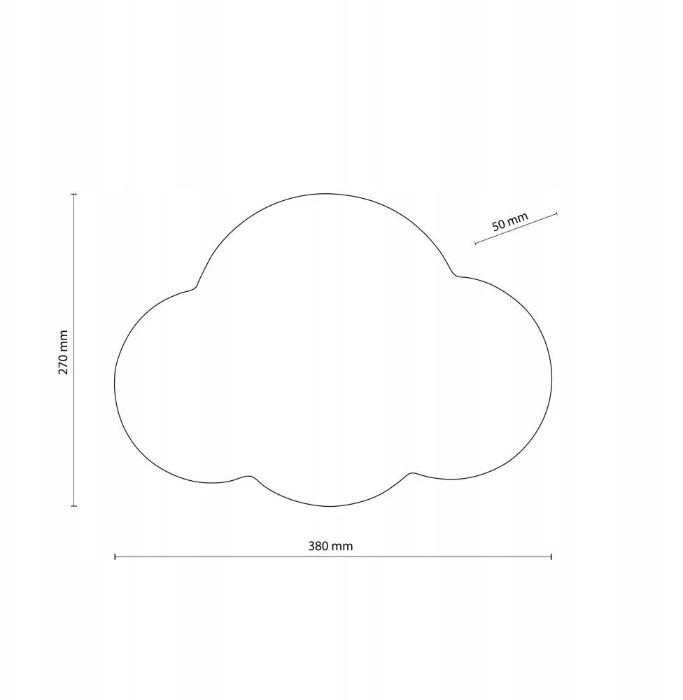 TK Lighting sieninis šviestuvas Cloud Pilkas 4965, pilkas