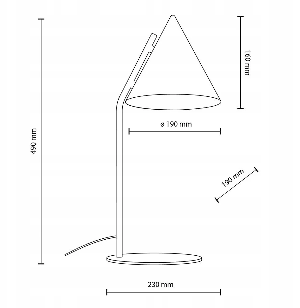 Tk Lighting Stalinė lempa Cono Juodas 16009