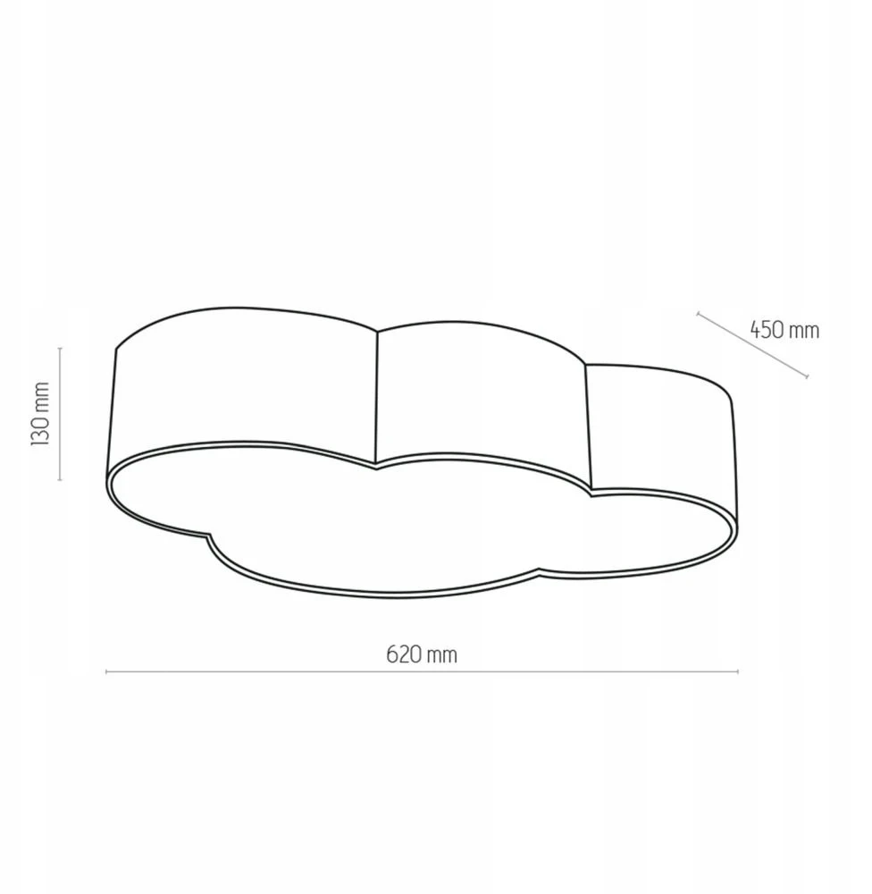 Lubinis šviestuvas Šviestuvas lubinis TK Lighting CLOUD, 15 W, 4XE27, 3145