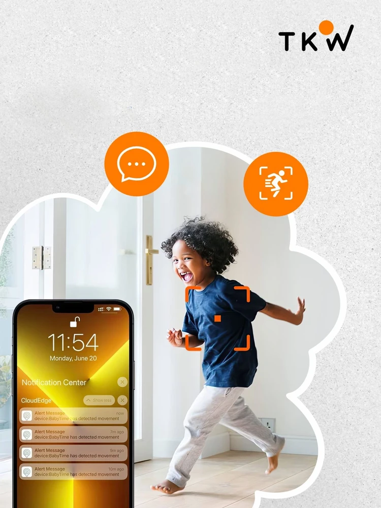 TKW Elektroninė Auklė pasukama Wifi 1080p HD 3MP namų kamera skirta šuniui