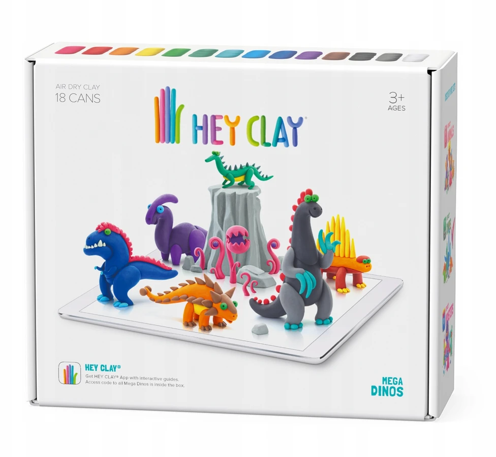 TM Toys Masa plastyczna Hey Clay Rinkinys Mega Dinozaury
