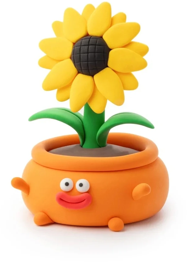 TM Toys HEY CLAY Happy Plants Plastilinas Žalias FRIENDS 15 pakelių priedai