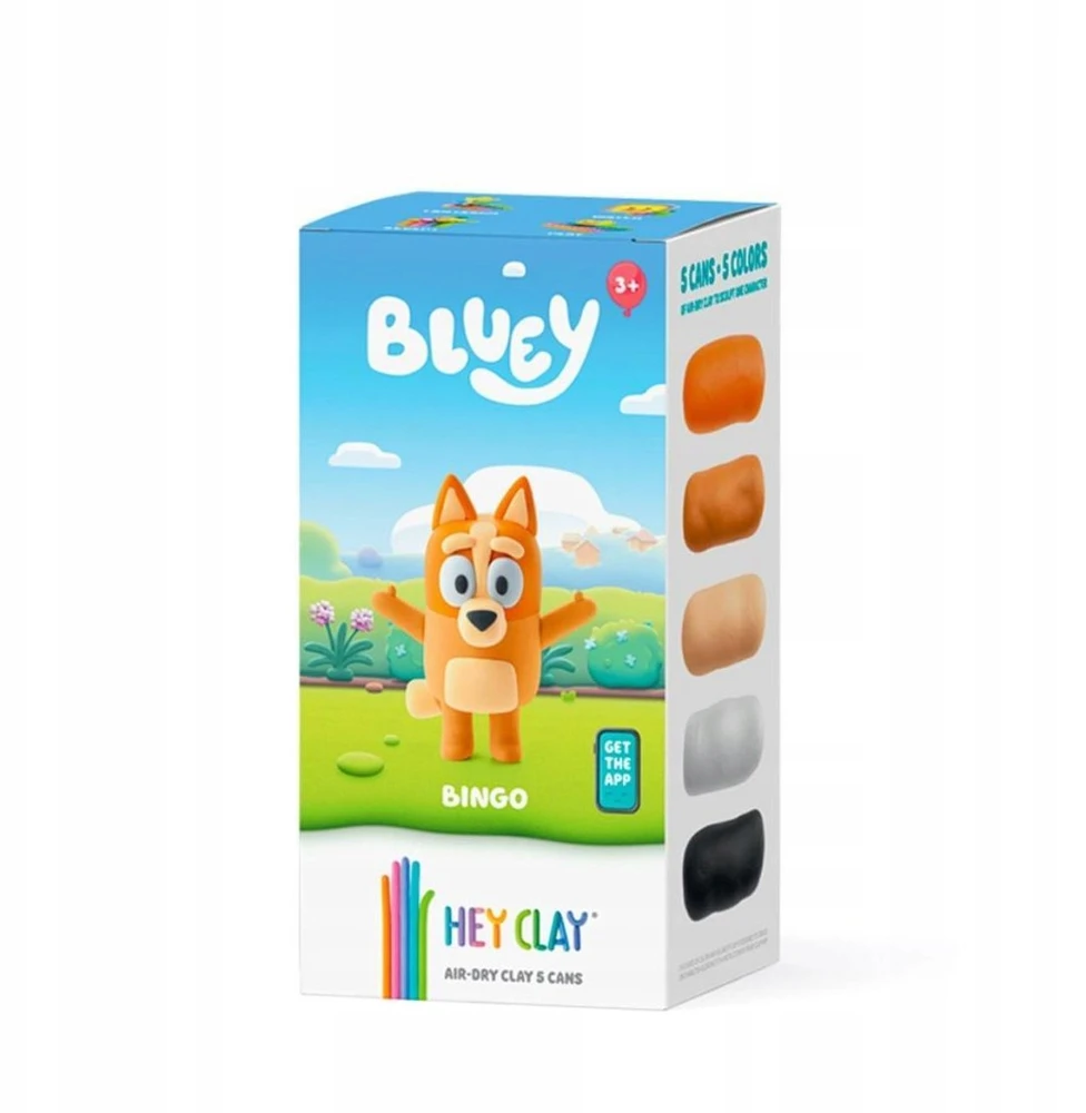 TM Toys Hey Clay masė lipdymui - Bingo šuniukas, 5 spalvos