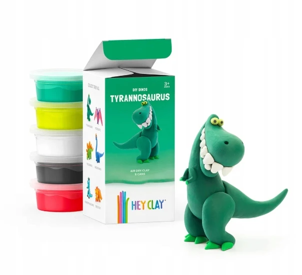 TM Toys Interaktyvus plastilinas Tyrannosaur / 5 spalvos / plastilinas / HEY CLAY