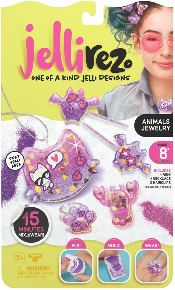 TM Toys JELLI REZ. PAPUOŠALŲ GAMYBOS RINKINYS - GYVŪNAI