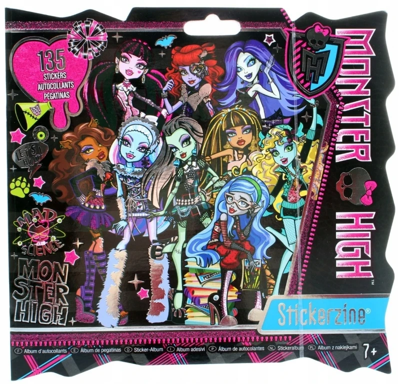 TM Toys MONSTER HIGH STICKER ALBUM 135 STICKERS TM 7+